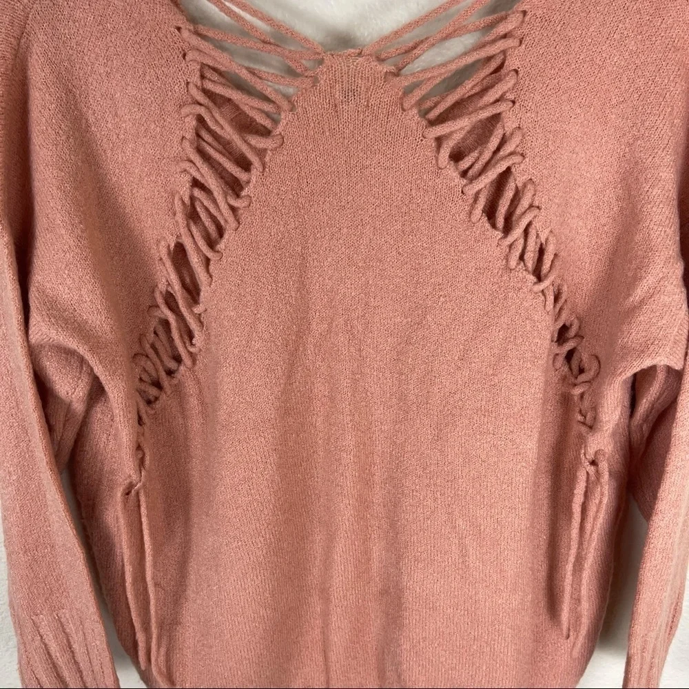 Uniq Back Lacing Slouchy Sweater - Picture 6 of 7